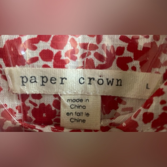 Anthropologie Izzy Romper Open Back Red Floral Cotton Boho Size L - Picture 9 of 10